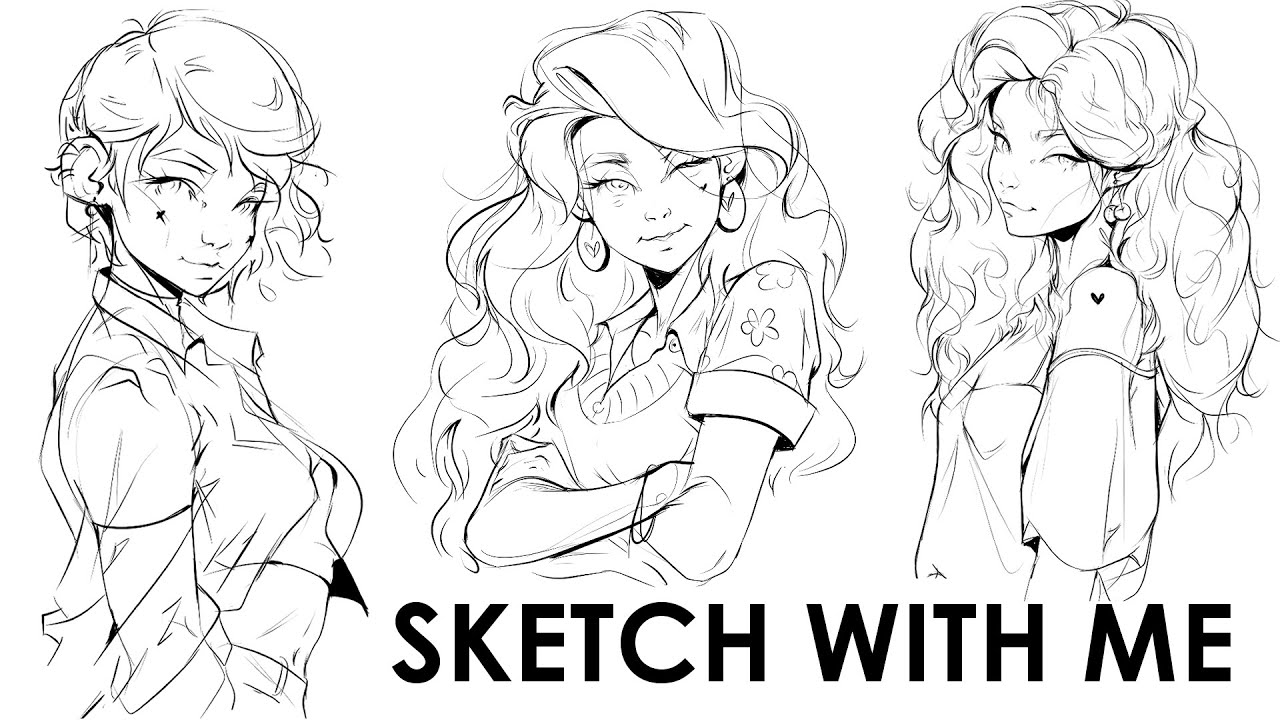 Step by step sketching " How I Draw Faces " ... Realtime & Timelapse ...