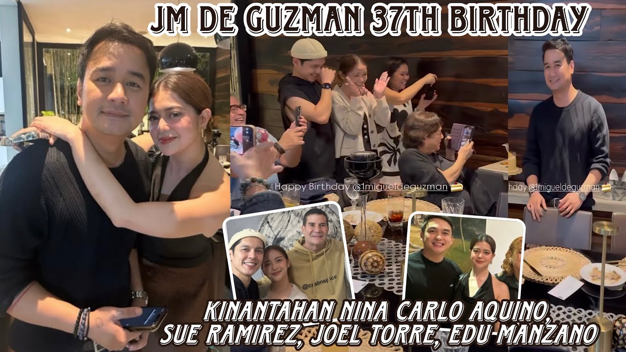 Jm de Guzman 37th birthday kasama sina Sue Ramirez, Carlo Aquino, Edu Manzano sweet ng gift ni Donna