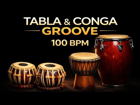 🔥 Tabla & Conga Groove 🪘 | 100 BPM - YouTube