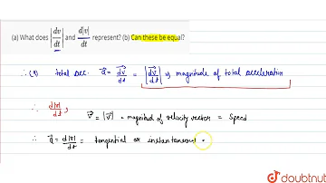 This video will show you what does `|(dv)/(dt)|` and `(d|v|)/(dt)` represent.