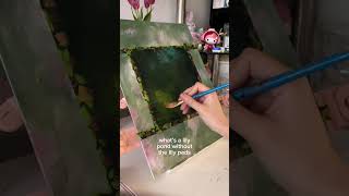 paint a lily pond with me! #painting #arttok #xyzabca #waterpainting ...