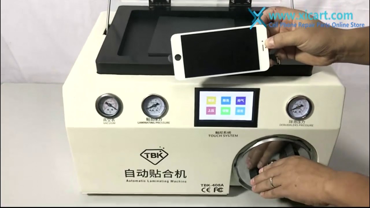 LCD Vacuum Laminating Machine with Transparent Cover and Autoclave Bubble Remover #TBK 408A - YouTube