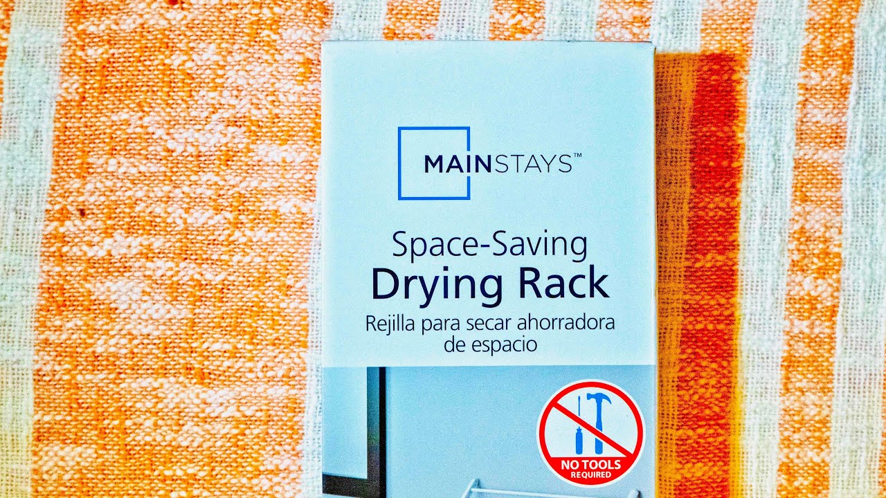 Mainstays Space Saving Steel Folding Drying Rack - Gray