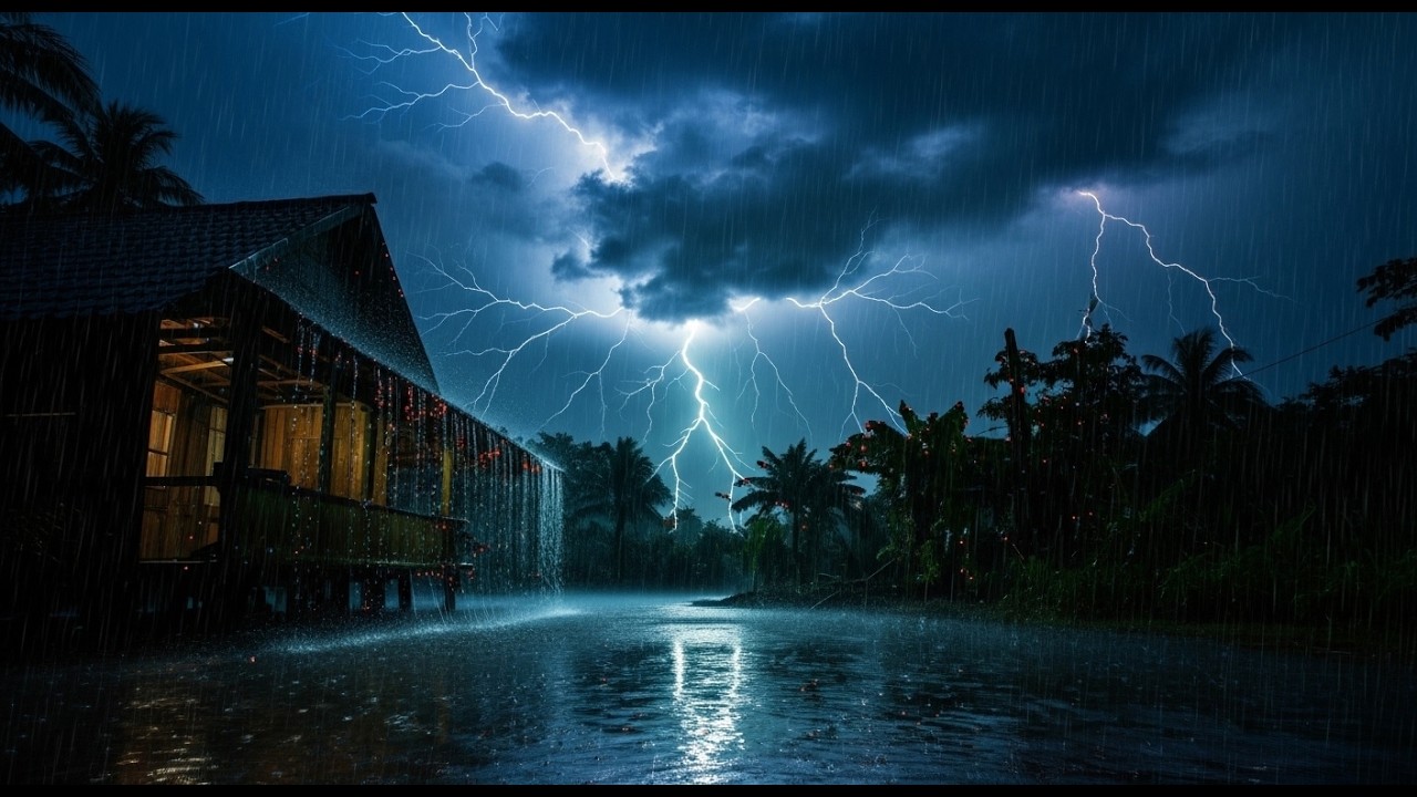 Loud Thunderstorm and Heavy Rain Ambience | Instant Deep Sleep Therapy ...
