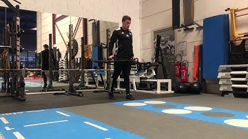 Drop & catch : trap bar split stance RDL