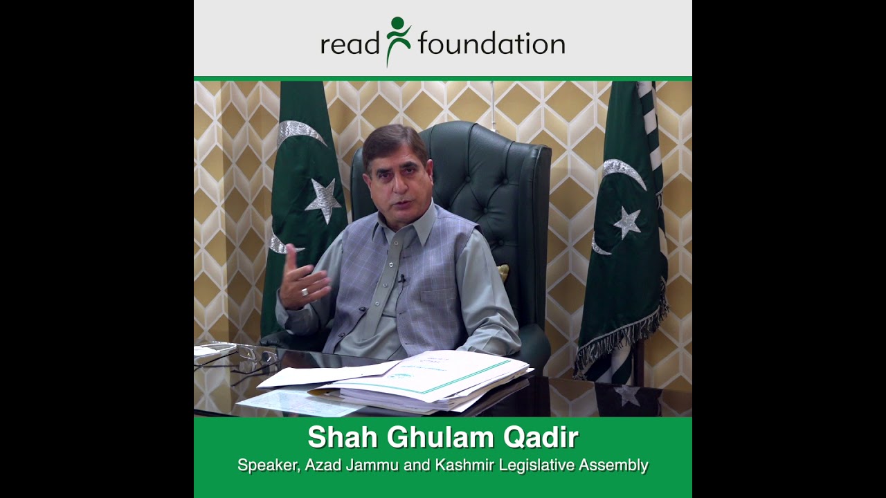 Speaker Legislative Assembly, Azad Kashmir endorsing READ Foundation
