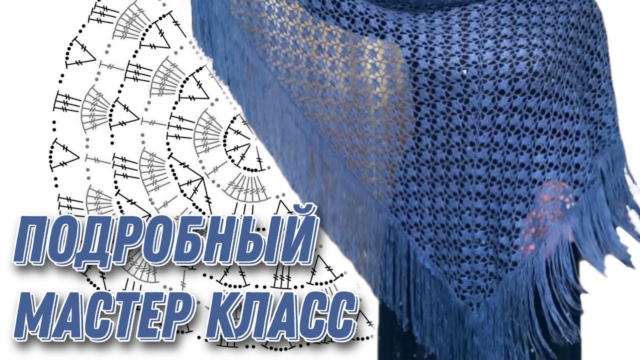 ЛЕГКО ДЛЯ НАЧИНАЮЩИХ👍Шаль крючком/how to crochet shawl/şal