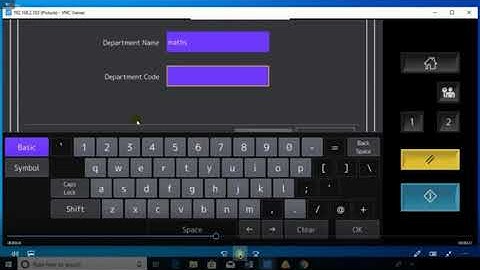 How to set up department codes on a Toshiba e-BRIDGE Next device