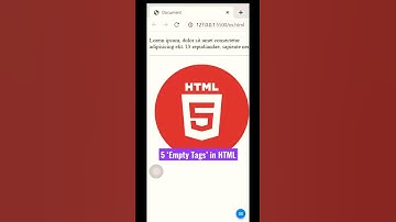 5 Empty Tags used in HTML #shorts #webdevelopment #html #webdeveloper #placement #programming