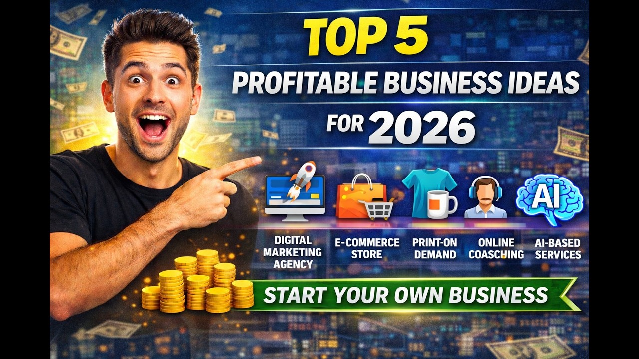 Top 5 Profitable Business Ideas in 2026 | Start Your Own Business - YouTube