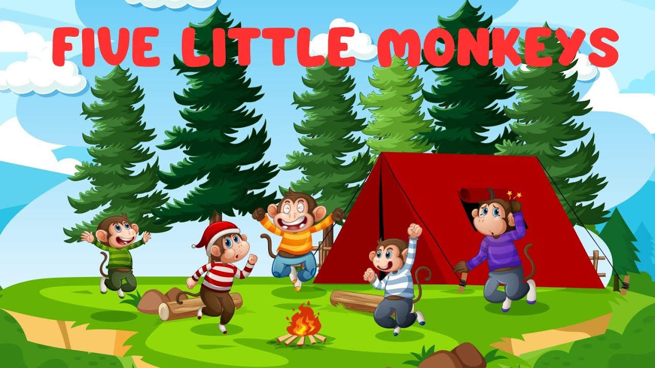 Five Little Monkeys | Nursery rhymes for kids - YouTube