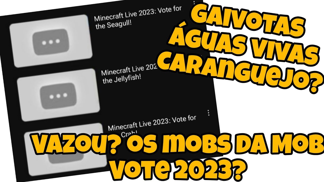 VAZOU! GANHADOR DO MINECRAFT MOB VOTE 2023!! 