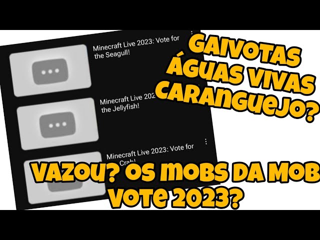 VAZOU! GANHADOR DO MINECRAFT MOB VOTE 2023!! 