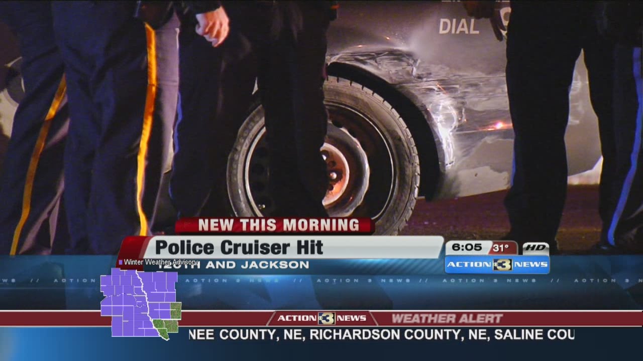 Suspected drunk driver hits Omaha police cruiser - YouTube