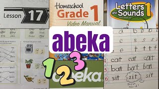 Abeka 1st grade Lesson 17 FIRST writing test Abeka Christian academy homeschool