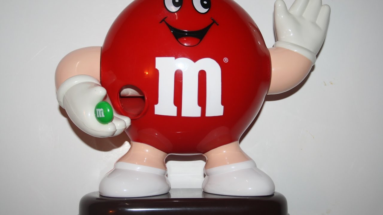 M&M 1991 BROWN PEANUT WAVING DISPENSER M&Ms M&M's