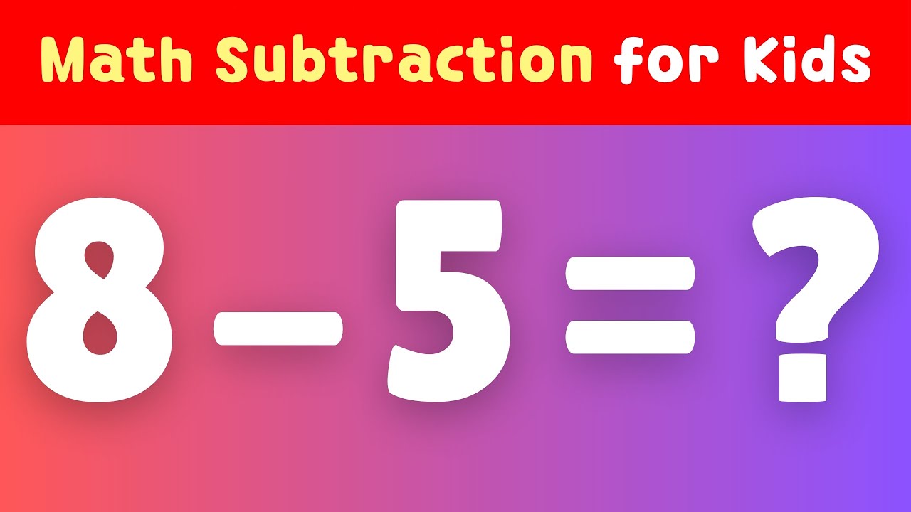 Easy Math Subtraction for Kindergarten