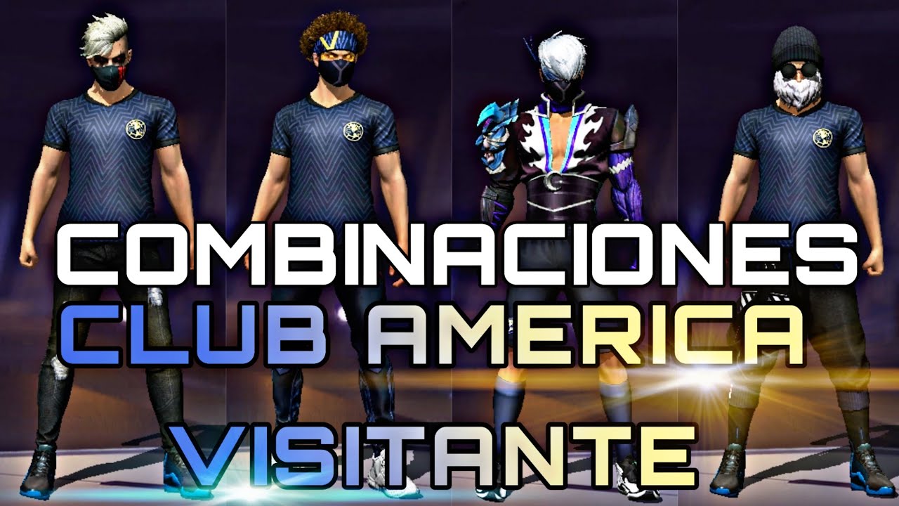 💥COMBINACIONES de ROPA con el SET *CLUB AMERICA VISITANTE* FREE FIRE x  CLUB AMERICA 