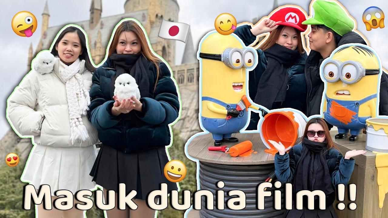 Pergi ke HOGWARTS dan masuk dunia SUPER MARIO BROSS !! 24 jam di UNIVERSAL STUDIO JAPAN ?!! 🎪🎬🎉