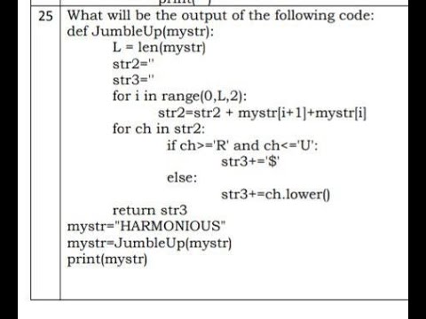 Output finding question CBSE Board || Class 12 Computer Science || 12 Python CS