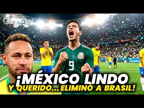 MEXICO defeated BRAZIL with goals from ROMO and JIMÉNEZ