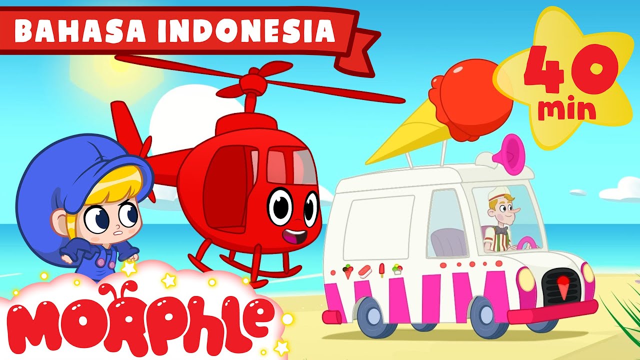 ⁣Mobil Balap Es Krim | Morphle - Bahasa Indonesia | Kartun Anak-Anak