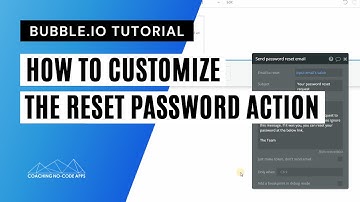How to customize the reset password action in Bubble.io