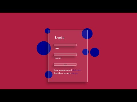 glassmorphism login form html and css only [sinhala tutorial]
