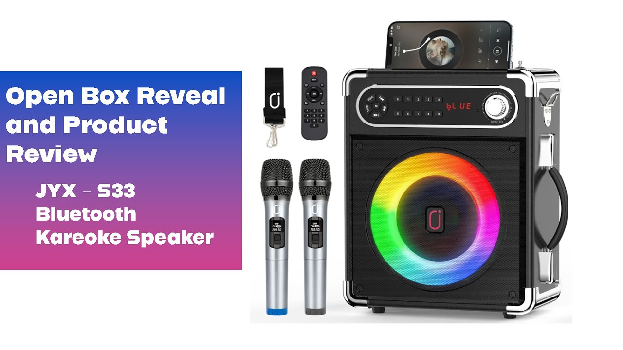 Open Box Reveal and Product Review of JYX-S33 Bluetooth Kareoke Speaker