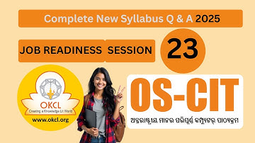 OSCIT JOB READINESS SESSION 23 | ERA SESSION 23 | OKCL | OSOU SAMBALPUR | OSCIT EXAM | OSCIT 2025 |