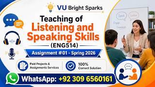 ENG514 Assignment 1 Spring 2026 | 100% Correct Solution | VU Bright Sparks