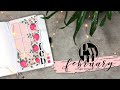 Plan With Me || Strawberries || February 2022 || Bullet Journal Setup