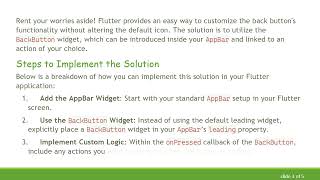 How to Perform AppBar Back Button Click Action without Changing Default Icon