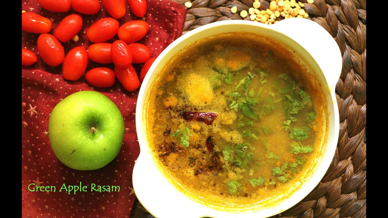 Green apple rasam - YouTube