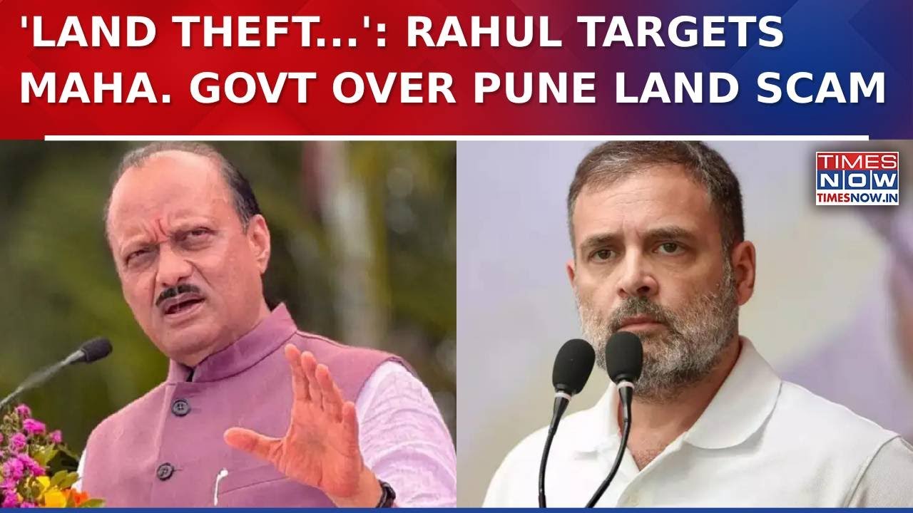 Rahul Gandhi Hits Out At Ajit Pawar Over ₹300-Cr Pune Land Scam Linked To Son, Alleges Dalit Land...