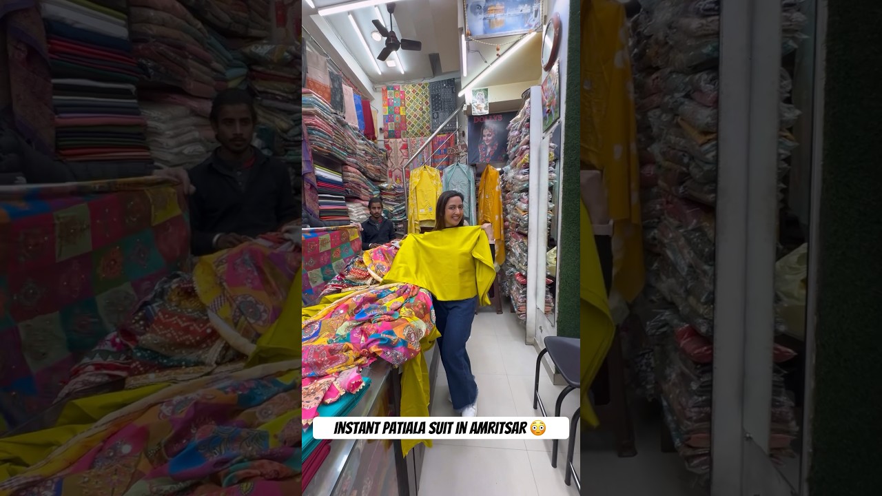 Amritsar jao, ek ghante mein patiala salwaar kameez banwao 🤓 #shorts