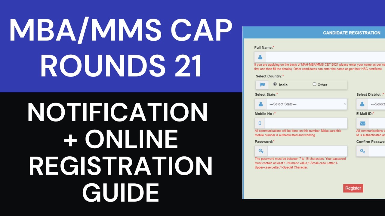 MBA/MMS CAP Rounds 2021 Notification is Out: Online Registration Process made Simple