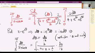 Evaluation of Real Definite Integrals by Contour Integration; Example 3