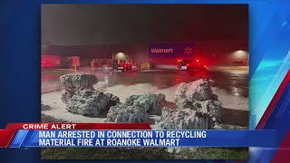 Arson suspect arrested after fire outside Roanoke Walmart