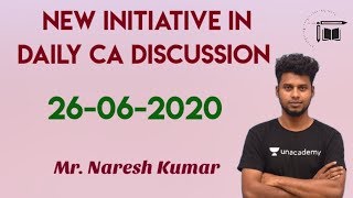 Daily CA Live Discussion in Tamil| 26-06-2020 |Mr.Naresh kumar