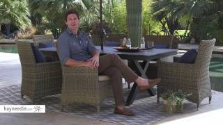 Belham Living Bella All Weather Wicker 7 Piece Patio Dining Set - Seats 6 - Product Review Video