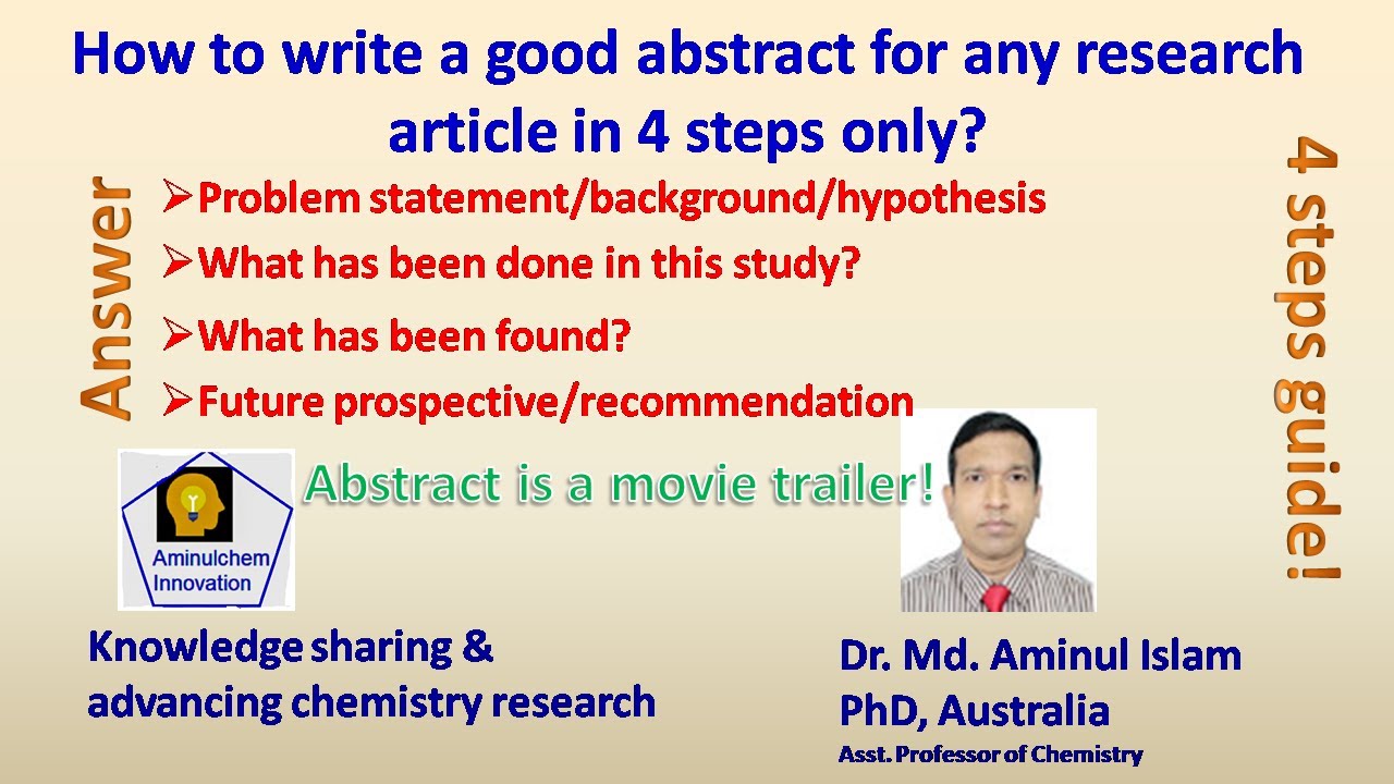 how to write a good abstract for a research proposal