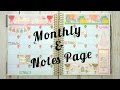 Plan With Me! \ Monthly & Notes Page \ Erin Condren