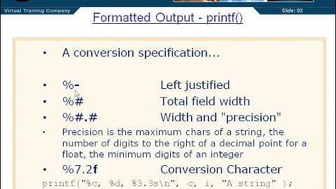 Formatted Output Printf PT1 _8.3