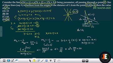Consider the line x(3λ+1)+y(7λ+2)=17λ+5,λ being parameter, all passing through a point P. One of the