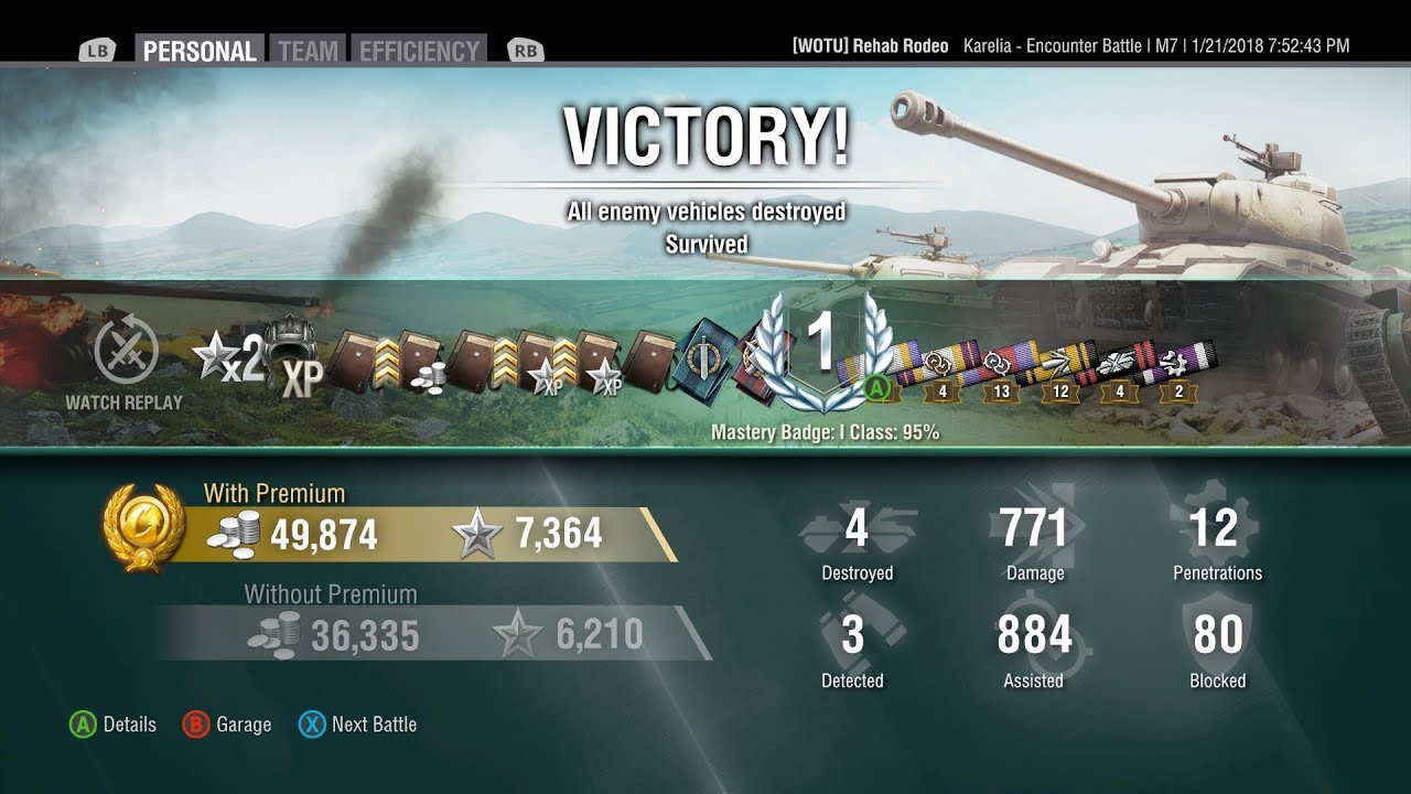 World of Tanks US M7 tier5 light 1st Class Mastery