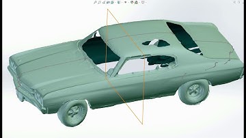 Section cutting a scanned model and automatically drawing the contour - by Mantis Vision
