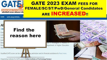 GATE  2023 Exam fees INCREASED by IIT KANPUR!!Aspirants are getting worried!!How much fee increased?