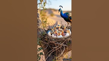 The dolphin watered the tree and the peacock built its nest on the same tree.😭#ai #tree peacock
