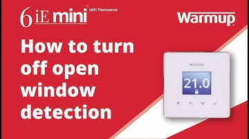 How to: Learn how to turn off open window detection on your Warmup 6iE mini WiFi Thermostat